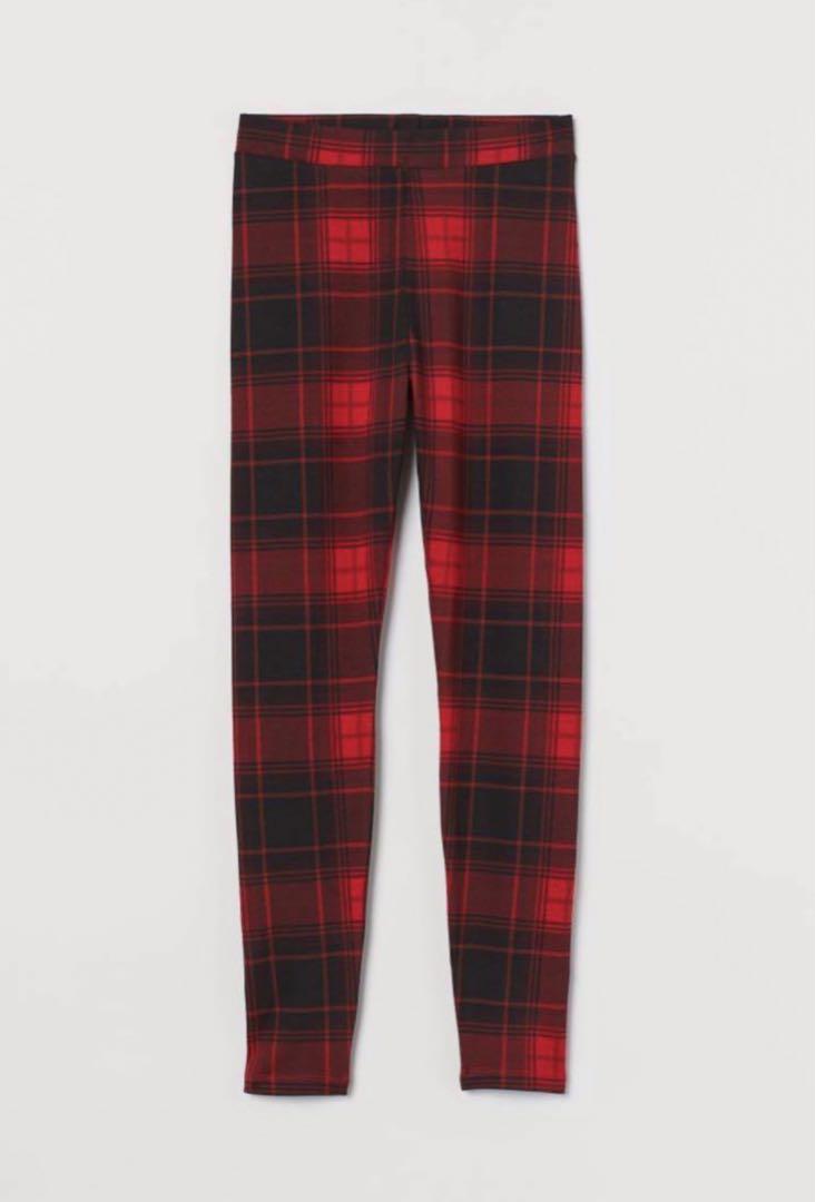 新品タグ付 H&M 38 M タータンチェック レギンス