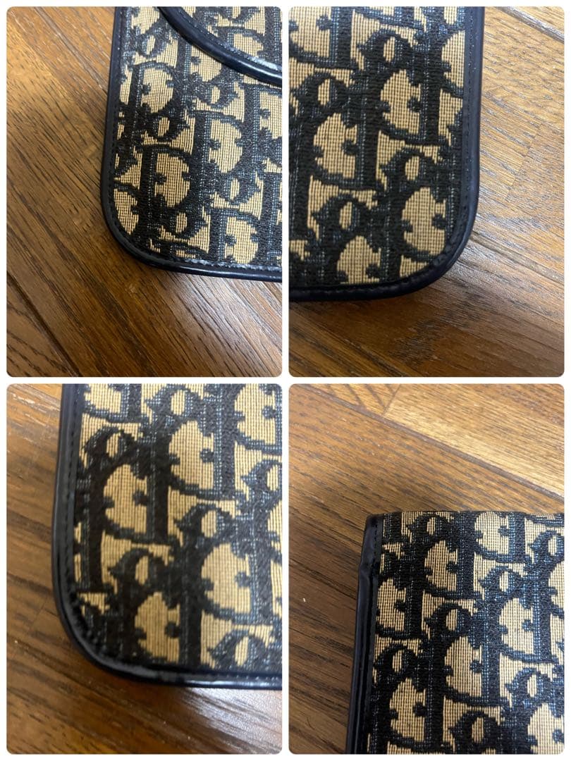 ディオール　ハンドバッグ　トロッター　総柄　CD金具　キャンバス　レザー