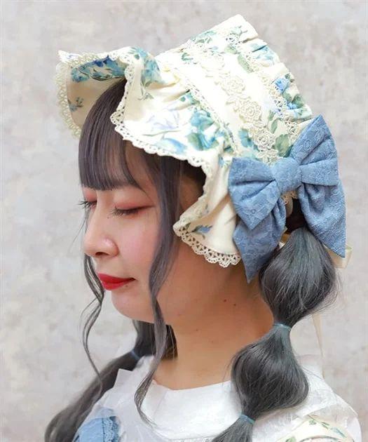 axes femme アンティークローズ柄ジャンパースカート＋ボンネット axes femme アンティークローズ柄ジャンパースカート＋ボンネット