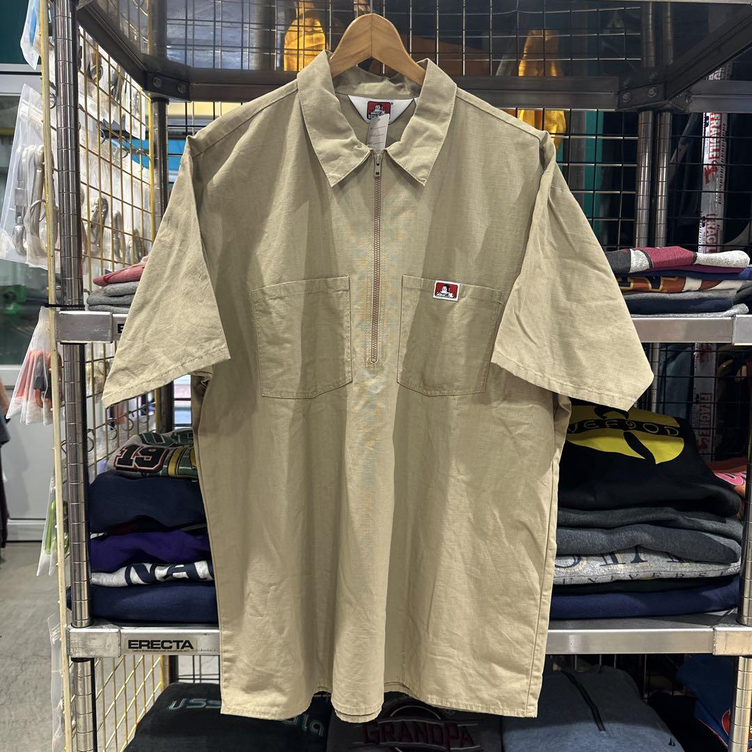 BEN DAVIS ベージュ ワークシャツ 90s