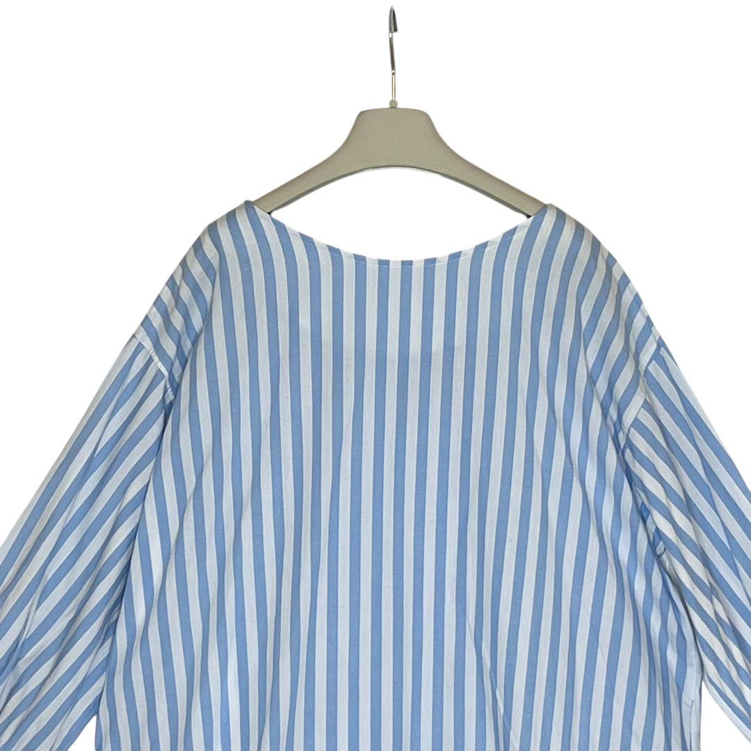 完売品 UNMINOU アンミヌ ロング シャツ ワンピース ストライプ