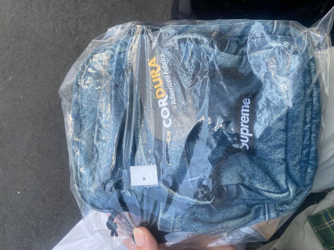 Supreme Denim Shoulder Bag Washed Indigo