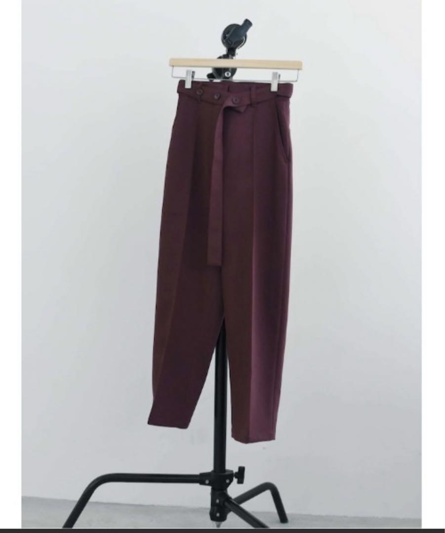 belted pin tuck straight pants 6,150円