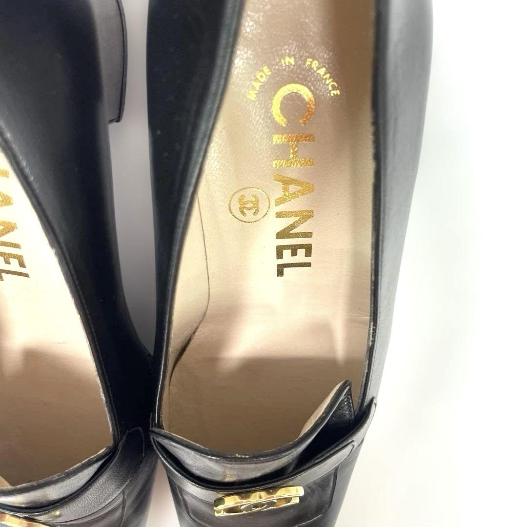 Vintage シャネル CHANEL パンプス ローファー ヒール ココ