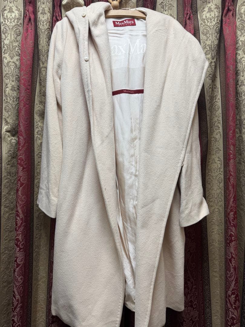 Max Mara Studio ロングコート クリーム色 Max Mara Studio ロングコート クリーム色