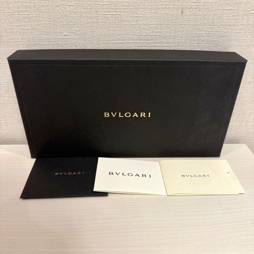 BVLGARI クリップ ラージウォレット　ブルー　新品未使用品　付属品あり