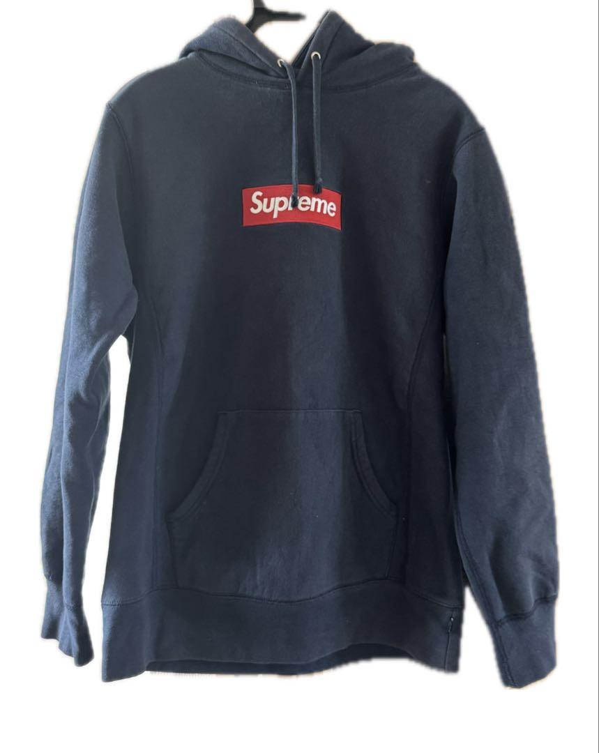 Supreme ボックスロゴパーカー ネイビー Sサイズ
