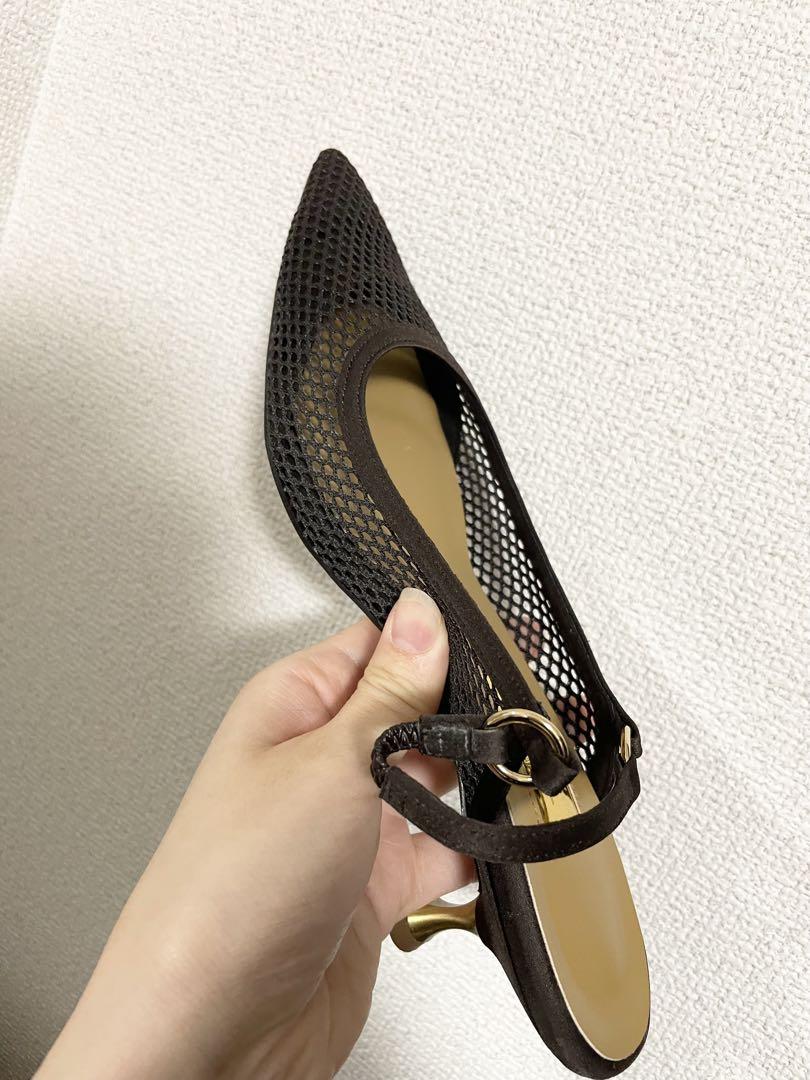 ルタロン ポインテッドメッシュスリングバック