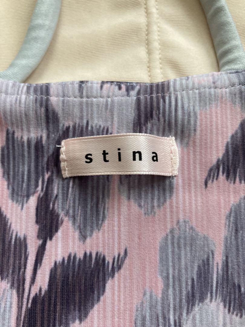 stina バレエレオタード ピンク・グレー花柄 stina バレエレオタード ピンク・グレー花柄 バレエ