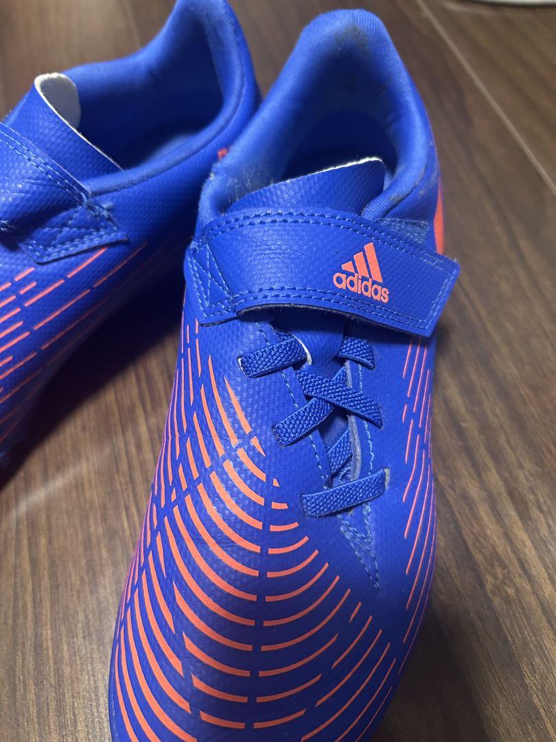adidas サッカーシューズ 青/オレンジ 21 - メルカリ