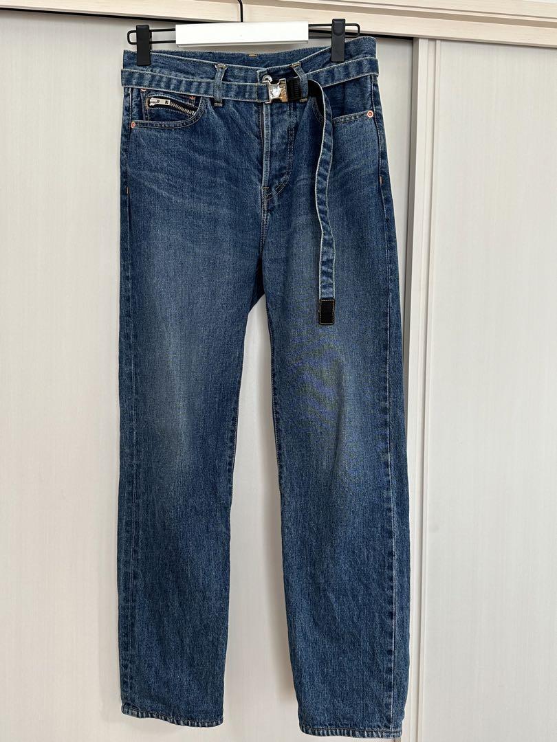 sacai ストレートデニムパンツ sacai】 ストレートデニムパンツ シンプル ジーンズ (sacai