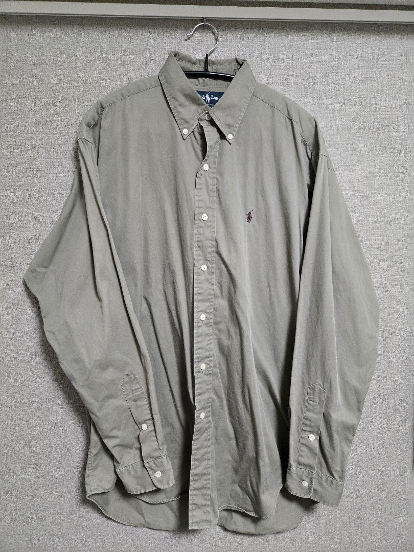 Ralph Lauren カーキ　 ボタンダウンシャツ　古着