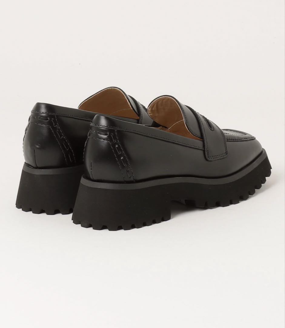 美品　Clarks Page Walk 厚底レースアップローファー ブラック Clarks Page Walk / ページウォーク （ブラックレザー） -靴