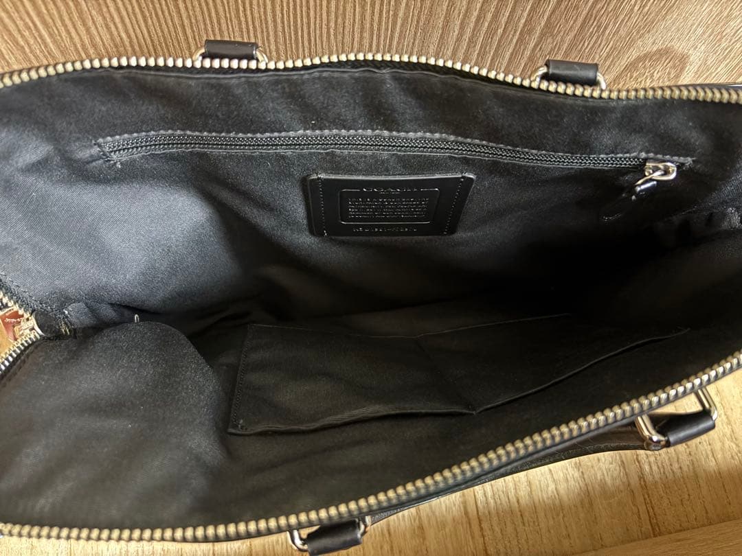 コーチ　F72970　クロコ型押しレザー　2WAYショルダー　ビジネスバッグ