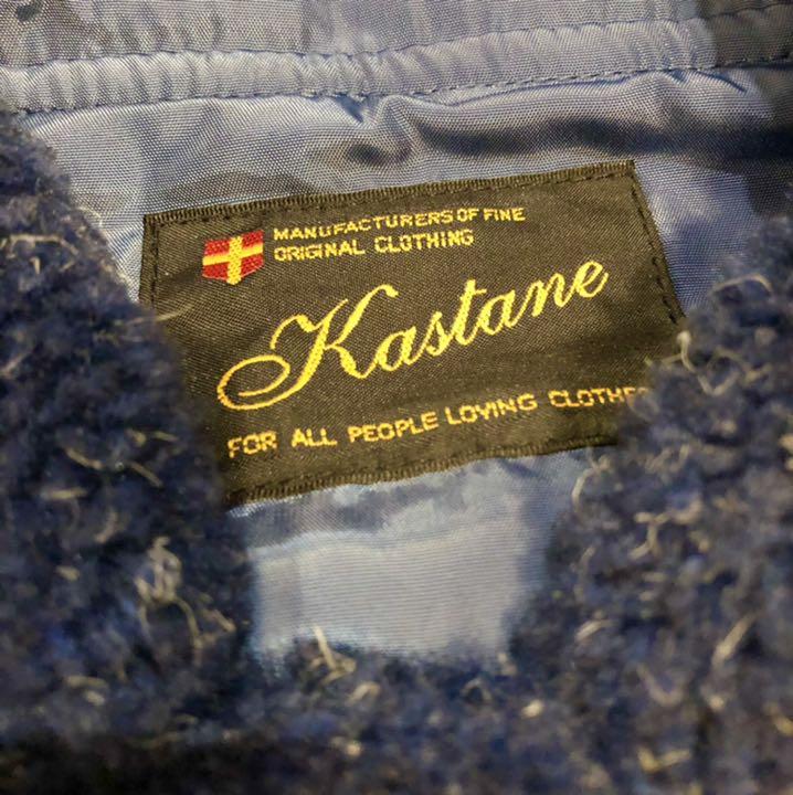 人気ブランドバ40代 Kastane ☆新品 ネイビー Fサイズ フード付ボアコート カスタネ キャミソール