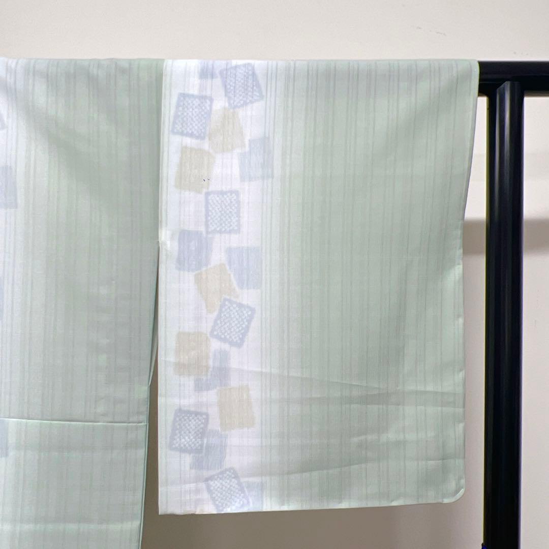 夏着物 ぼかしの縦縞模様 洗える着物 小紋 超人気 3640円引き www