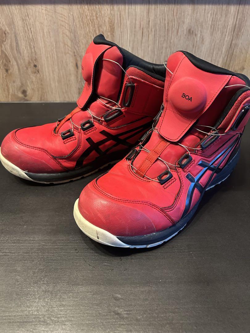 アシックス ウィンジョブ CP304BOA クラシックレッド×ブラック安全靴