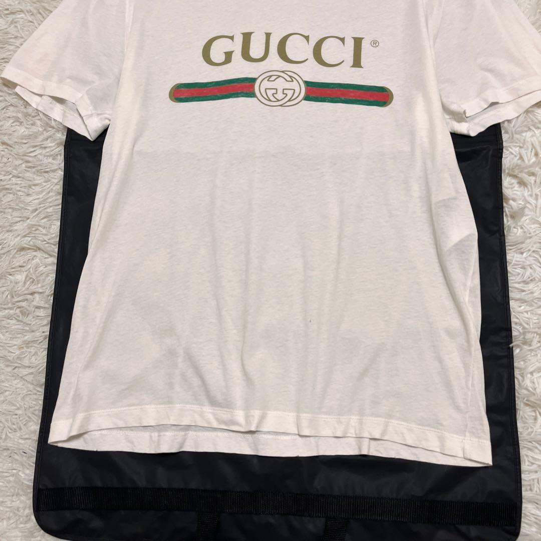 【希少】GUCCI グッチ メンズ ヴィンテージロゴ 半袖Tシャツ 大きいサイズ