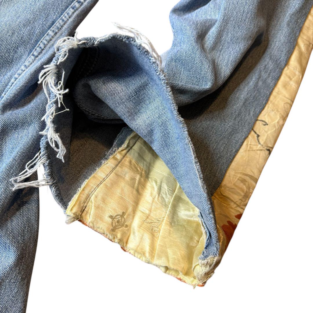 levi's505 panama boy☆w31 リメイクデニムパンツ フレア - メルカリ