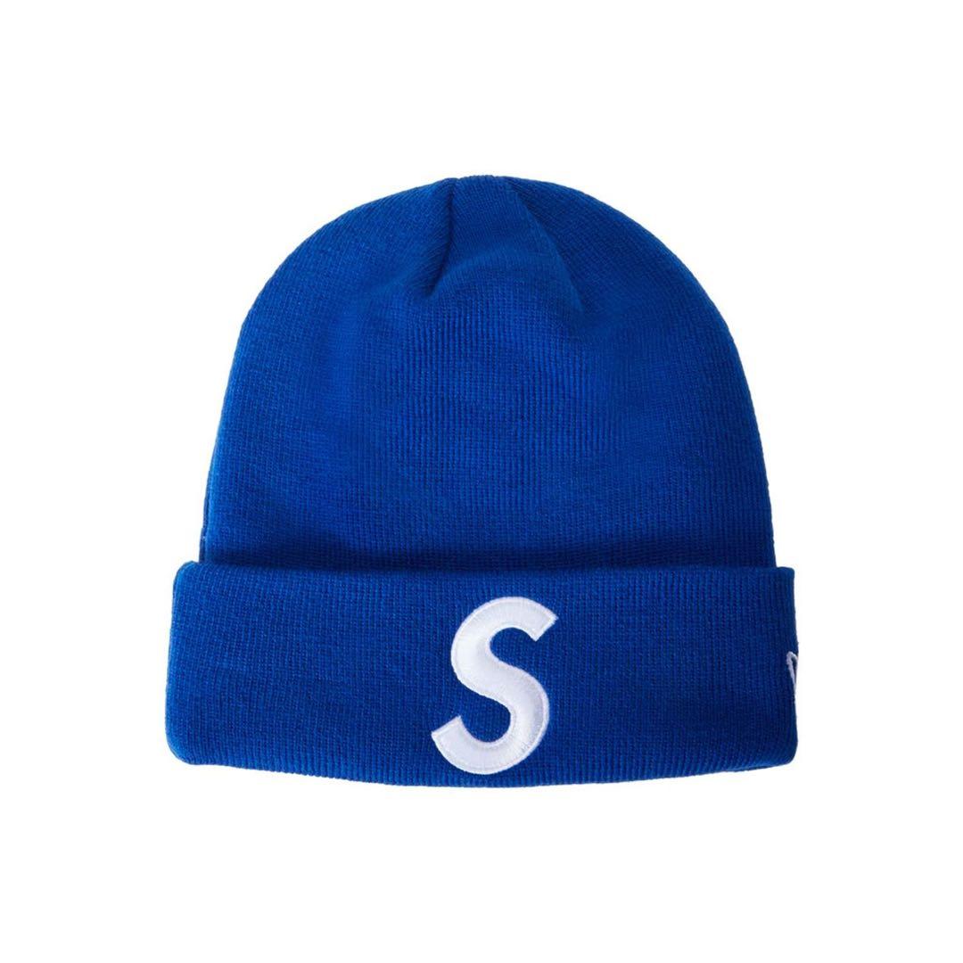 2017 シュプリーム ニューエラ エス ロゴ ビーニー ブルーSUPREME