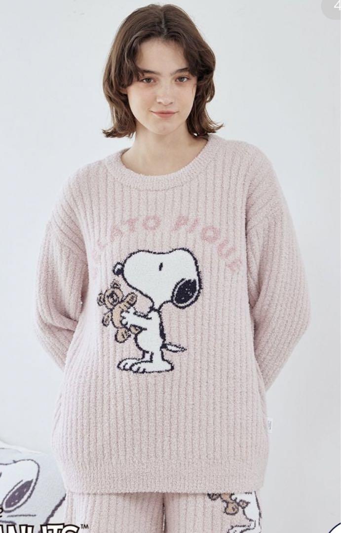 【新品未使用】ジェラピケSNOOPY×BEAR ピンク 上下セット