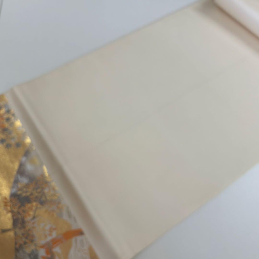 袋帯 金彩織柄 上品な加工 正絹 AO-3039