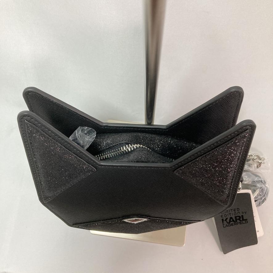 新品】タグ付 KARL LAGERFELD 猫型 ショルダーバッグ 限定 BK