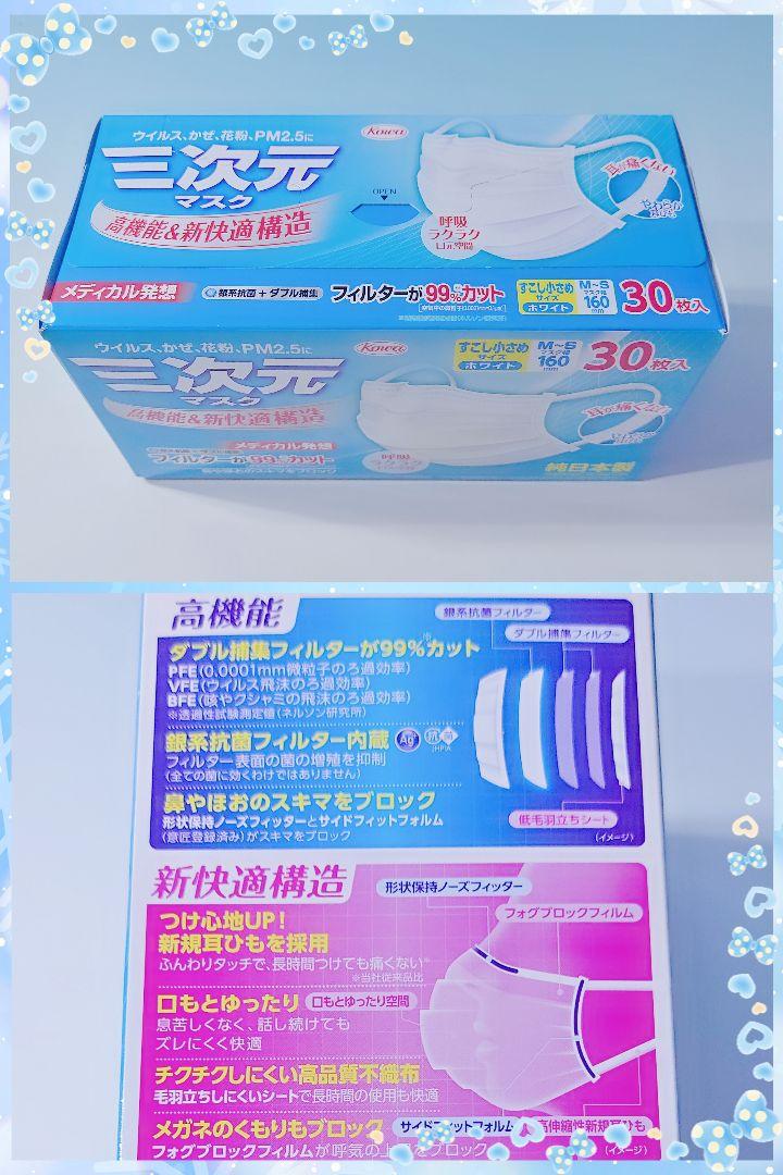 ★三次元マスク★旧タイプ★5層★MSサイズ★すこし小さめ★純日本製★6箱セット★