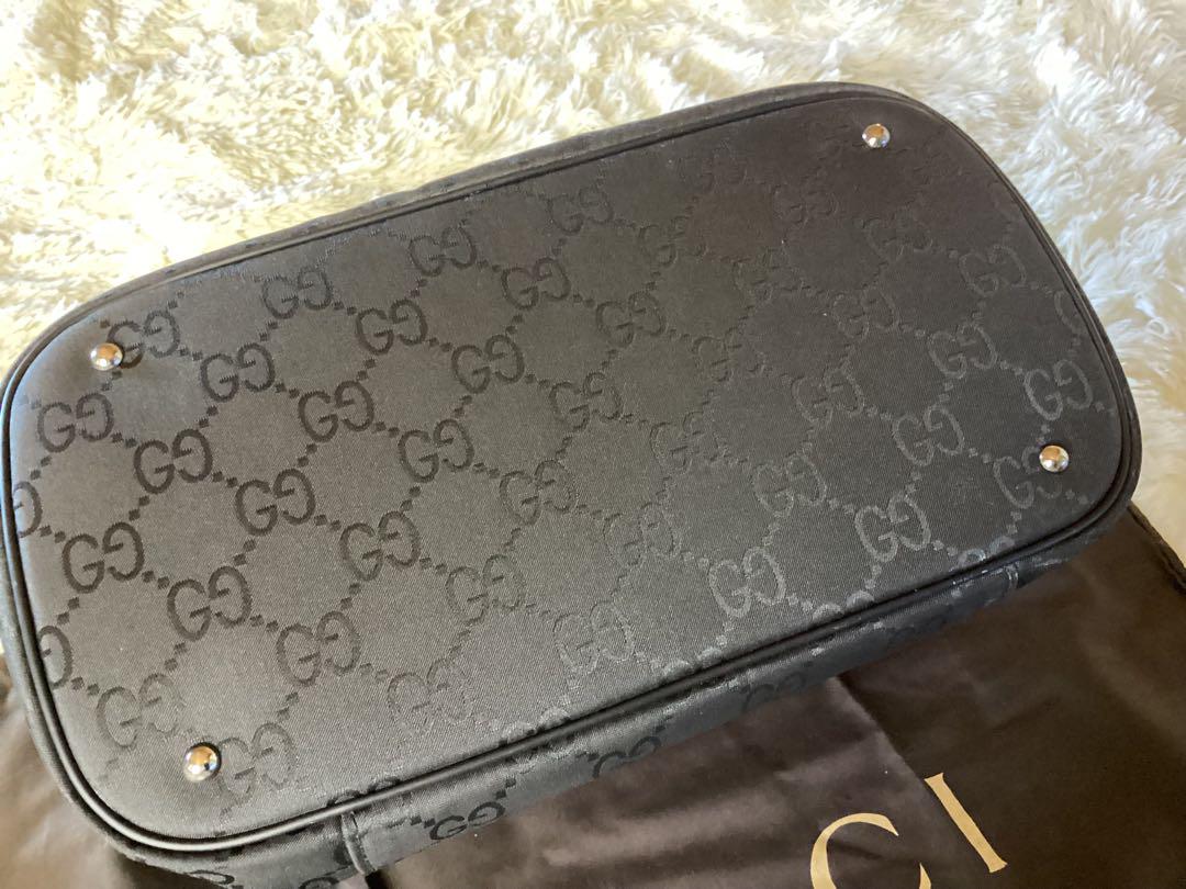 GUCCI ◆グッチ 超軽量ナイロン バニティバッグ 黒 メイクボックス ポーチ