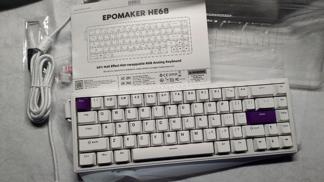 ラピッドトリガーEPOMAKER HE68 アナログキーボード