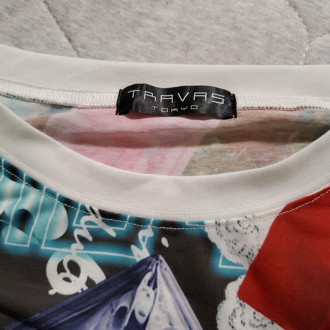 TRAVIS TOKYO トラバストーキョー フード付き半袖Tシャツ Travis Tokyo トラバストーキョー総柄Tシャツ - メルカリ