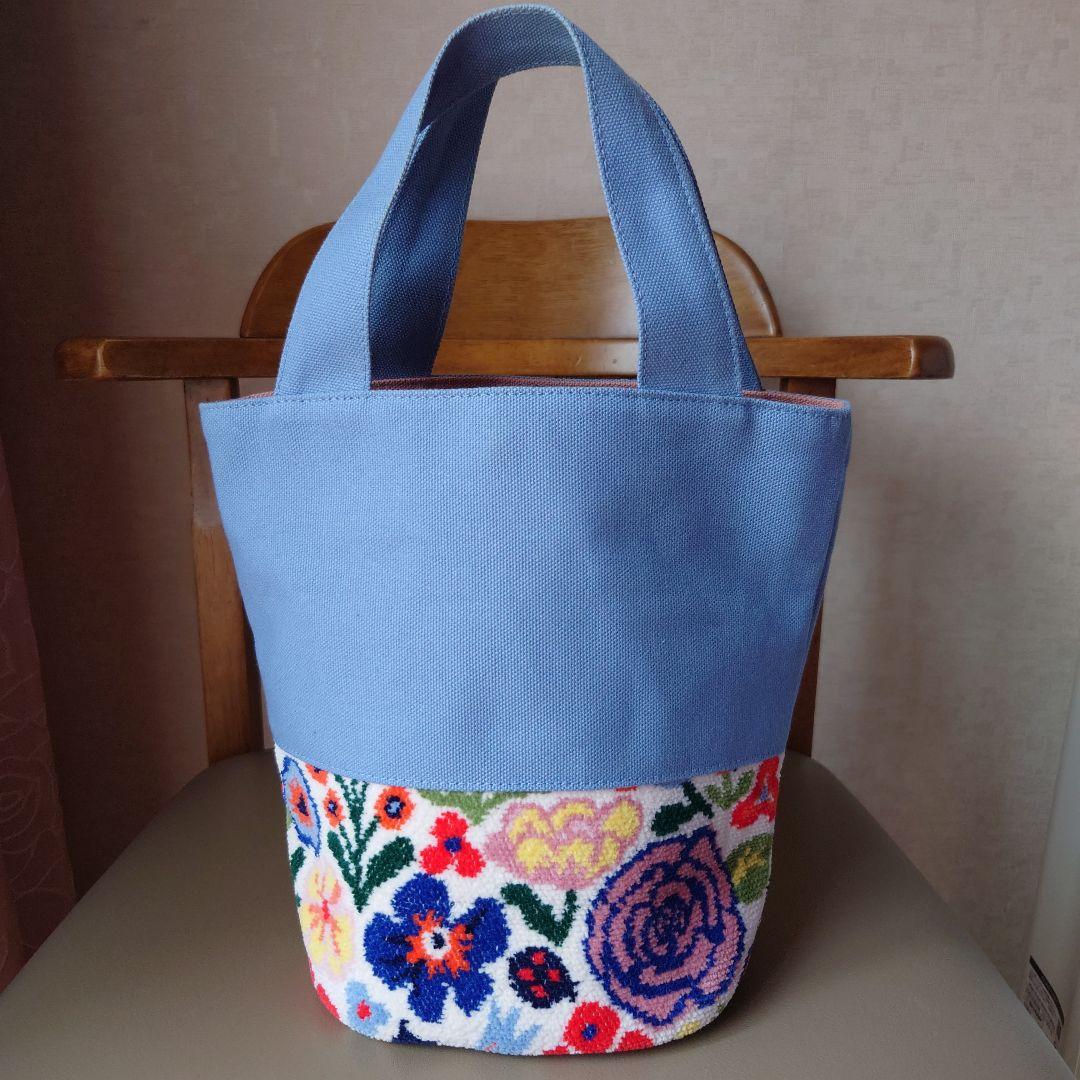FEILER LOVERARY 花柄トートバッグ ブルー