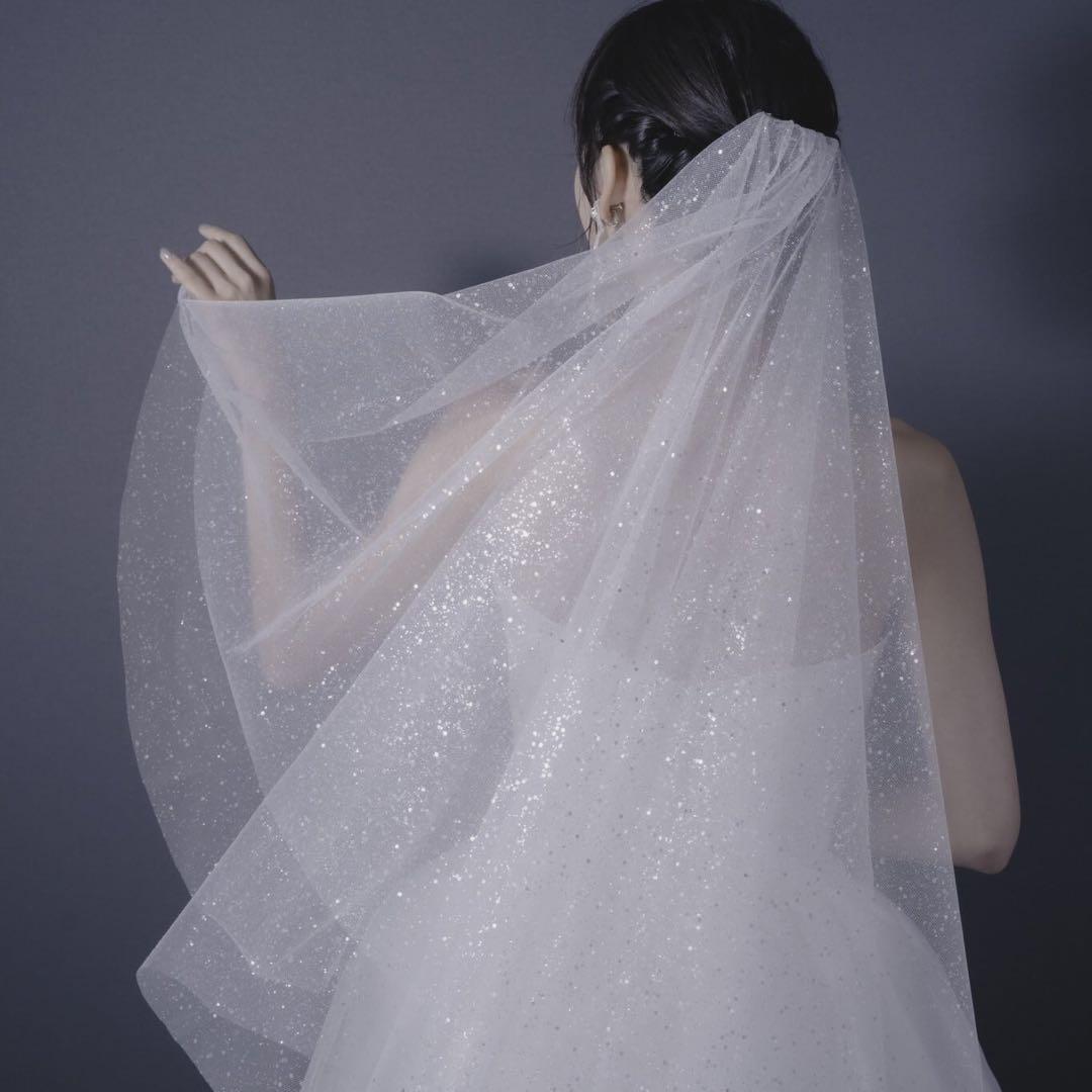 Lsize】Glitter veil グリッターウェディングベール特別