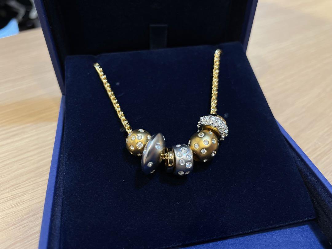 驚きの価格 D5002【スワロフスキー】テカウリ スライダービーズ ネックレス アクセサリー