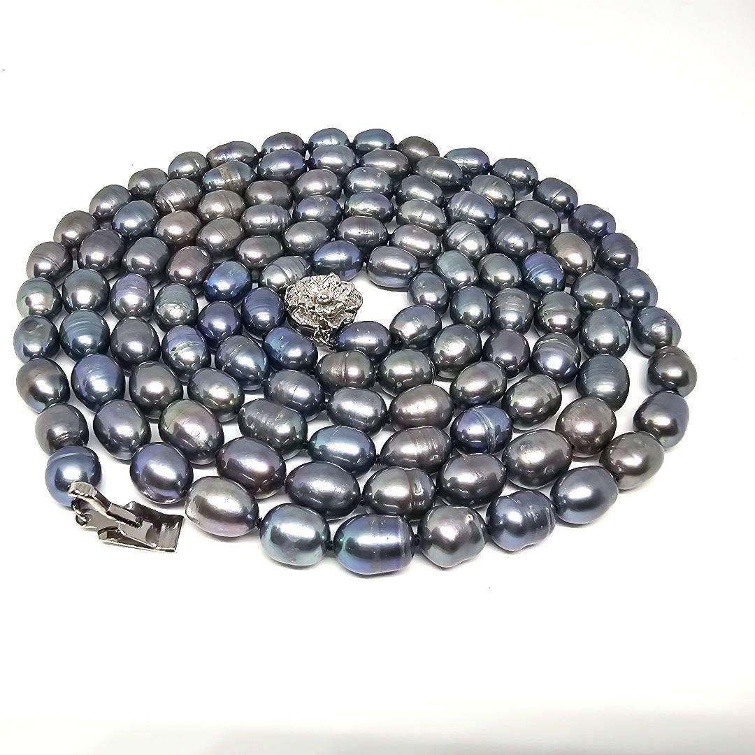 ✨本真珠✨ パール ブラックパール バロック ネックレス 天然パール 冠婚葬祭