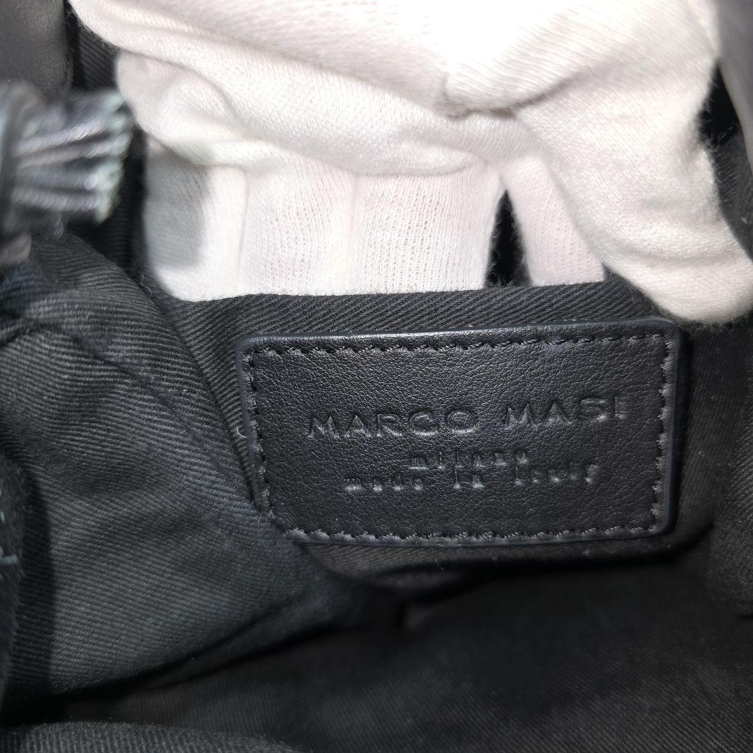 MarcoMasi マルコマージ フリンジ 巾着バッグ 2way 黒
