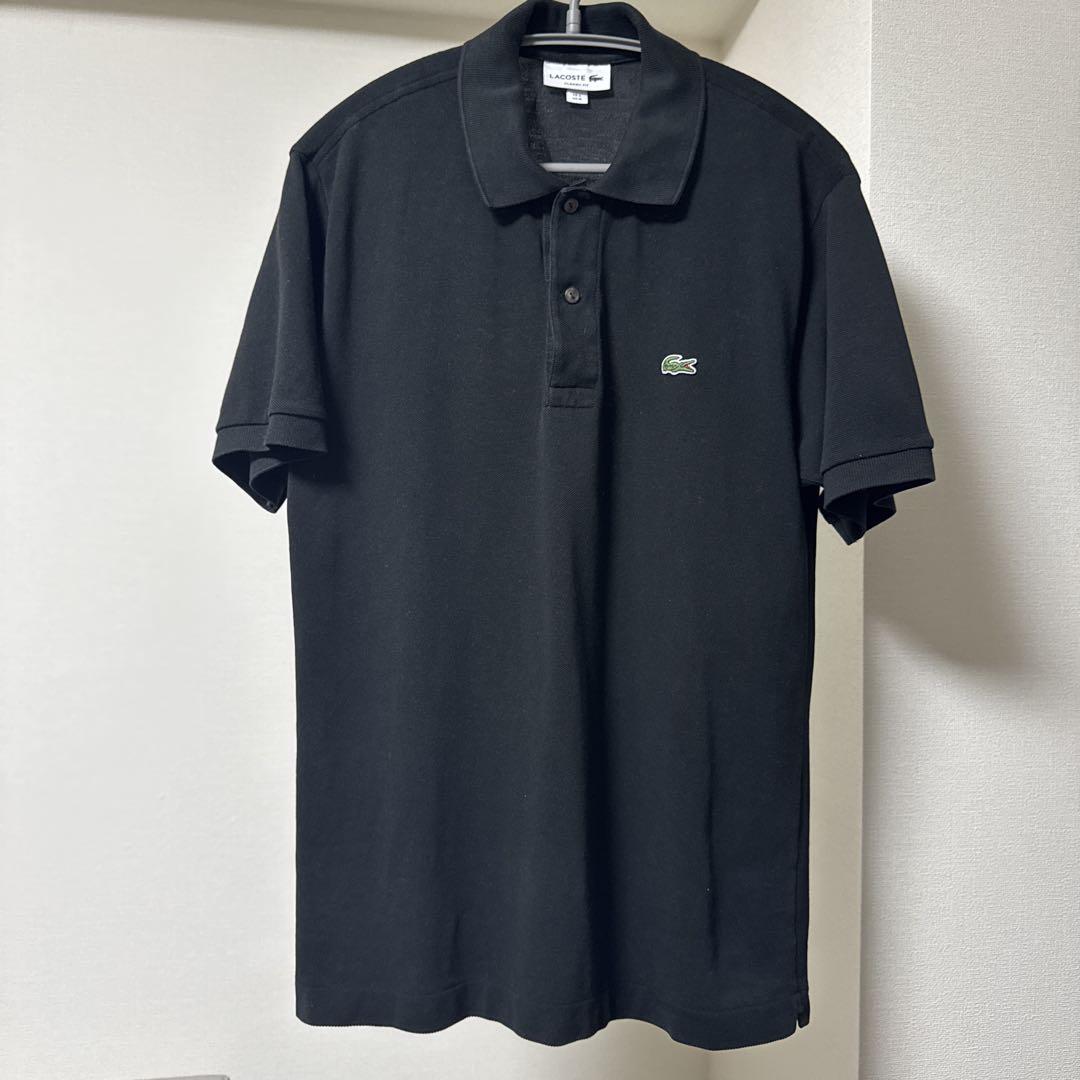 LACOSTE ブラック ポロシャツ CLASSIC FIT サイズL - メルカリ