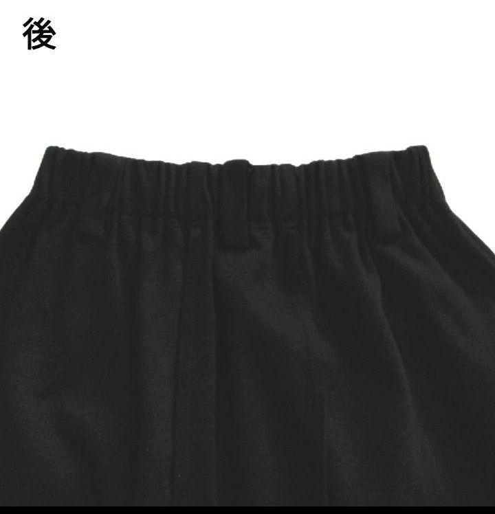 MOYURU 萌 サルエルパンツ ウエストゴム ゆったりシルエット 黒