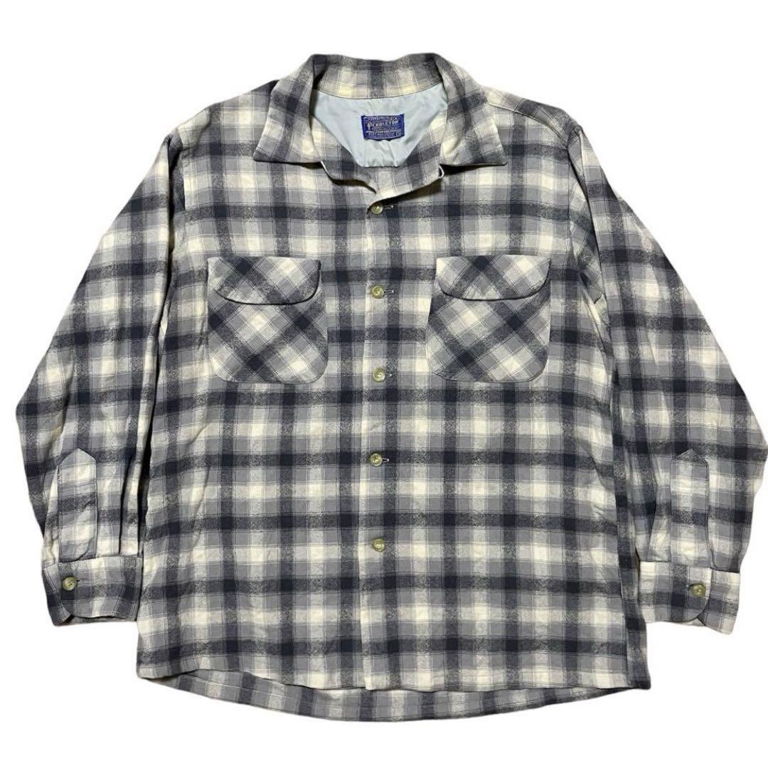 50s PENDLETON ボードシャツ オンブレ 画像1