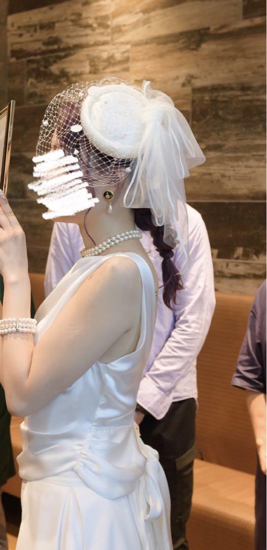 カシラブライダル　ca4la bridal トーク帽 ca4la ヘッドドレストーク帽ブライダルカシラ