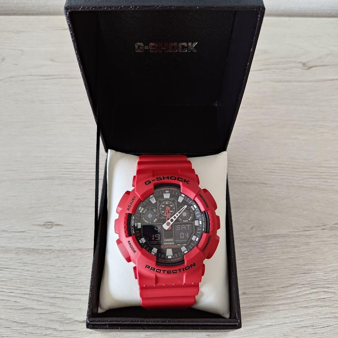 【美品】G-SHOCK GA-100B 赤