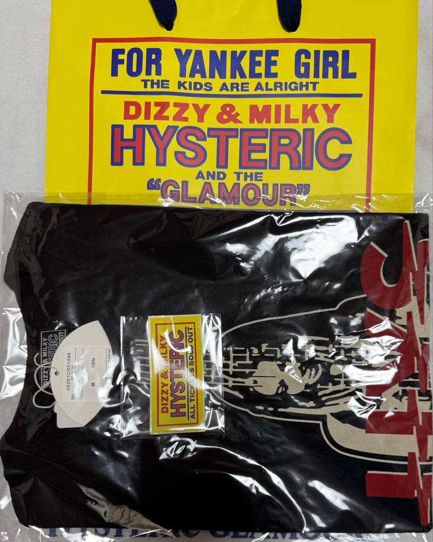 大人気！ヒステリックグラマー ノースリーブTシャツ【FLYING V】 黒Ｌ