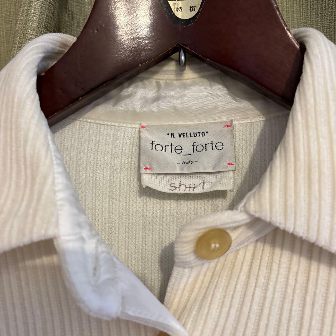 forte_forte クリーム色リブシャツ forte_forte クリーム色リブシャツ