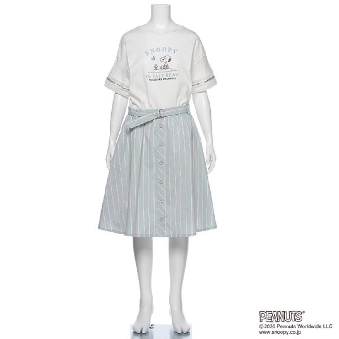 ポンポネットジュニア165  ワンピース pom ponette スヌーピー 半袖ワンピース 165 ポンポネット