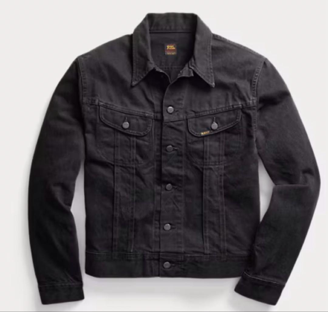RRL ブラックデニムジャケット トラッカージャケット デニム トラッカー ジャケット（デニムジャケット）｜RRL