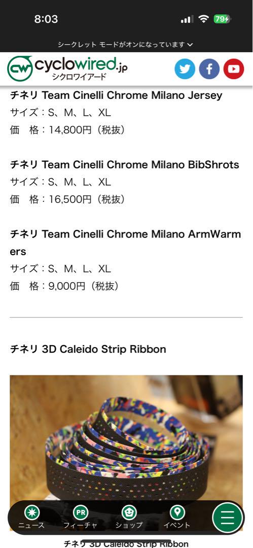ウォーキング・ランニングウェア Team Cinelli Chrome Milano ArmWarmers