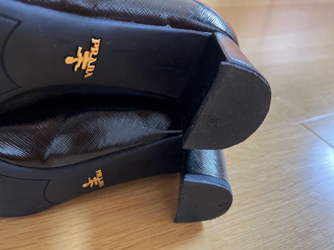 【美品】PRADA ブラック フラットシューズ
