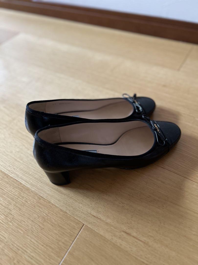 【美品】PRADA ブラック フラットシューズ