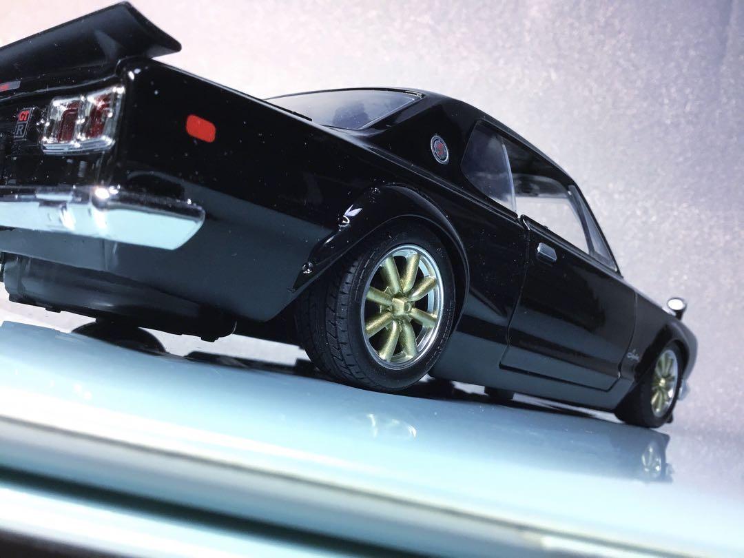 ⭐️お買い得‼️ ミニカー　ブラック　ワタナベ　ハコスカ　GTーR  1/24