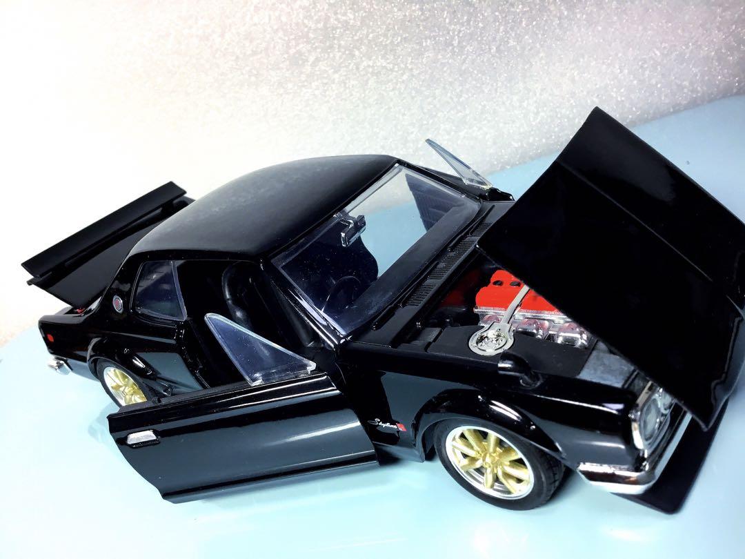 ⭐️お買い得‼️ ミニカー　ブラック　ワタナベ　ハコスカ　GTーR  1/24